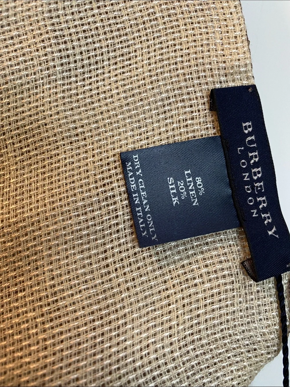 Burberry Linen Silk Snake Logo Scarf NWT Made in Italy 🇮🇹